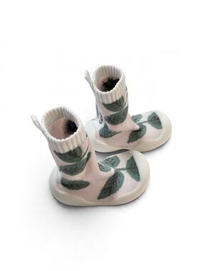 Gagou Tagou ergonomic Cream Green Leaf Quick Dry Barefoot Water Swim Sock Shoe 2